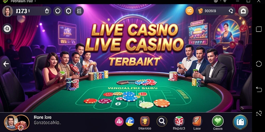Tampilan gameplay Live Casino yang seru dan interaktif pada D73.