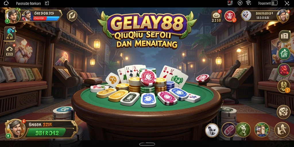 Screenshot utama menunjukkan gameplay seru dari QiuQiu di GELAY88.