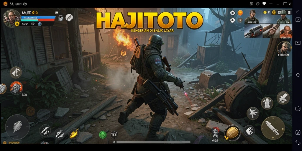 Screenshot gameplay HAJITOTO dengan atmosfer Horror yang mencekam.