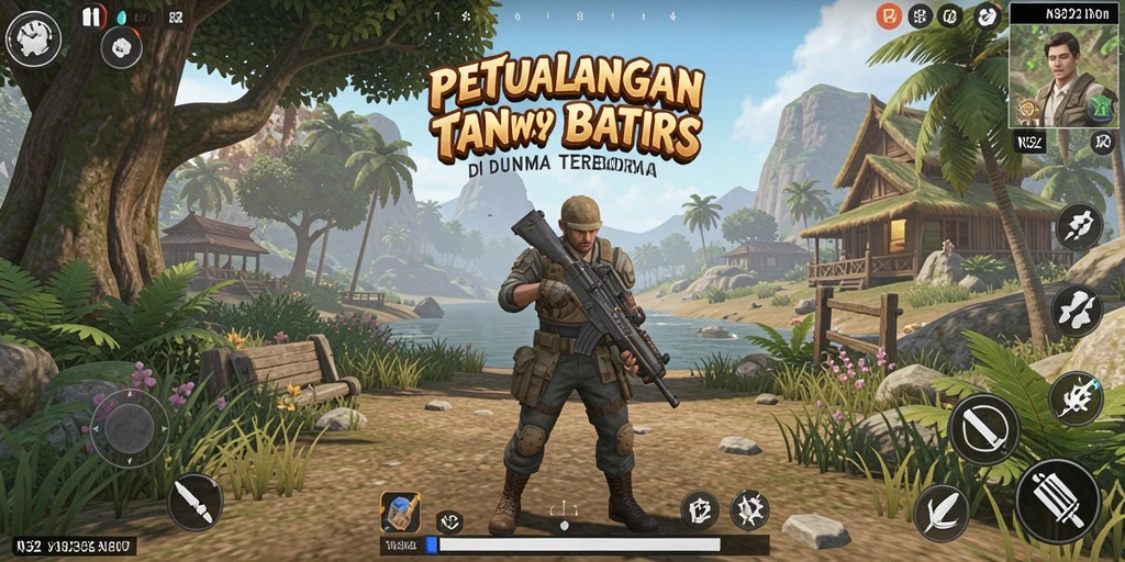 Screenshot N32 menampilkan gameplay eksplorasi dunia terbuka yang menakjubkan.