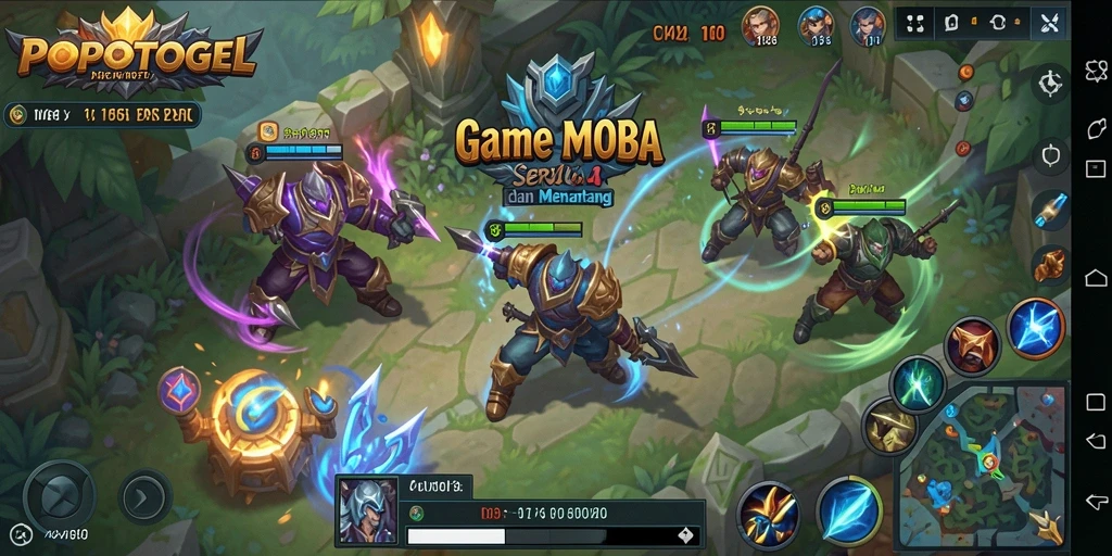 Tangkapan layar gameplay seru di arena pertarungan POPOTOGEL.