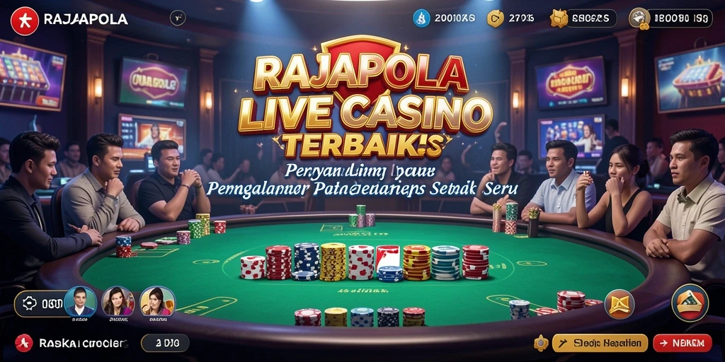 Tampilan menarik dari gameplay Live Casino RAJAPOLA yang seru.