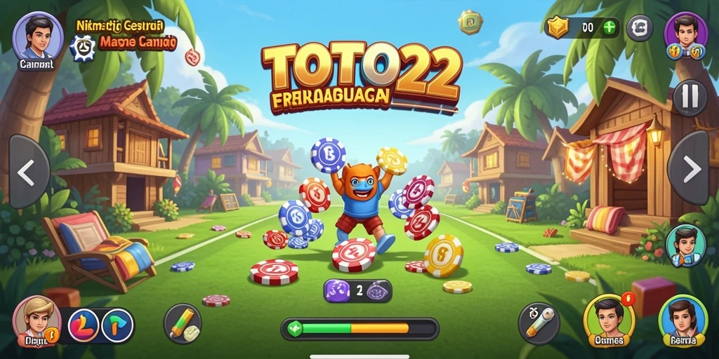 Screenshot gameplay TOTO22 yang penuh warna dan seru.