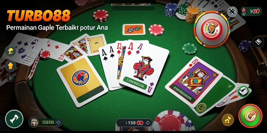 Tampilan screenshot gameplay Gaple dari TURBO88.